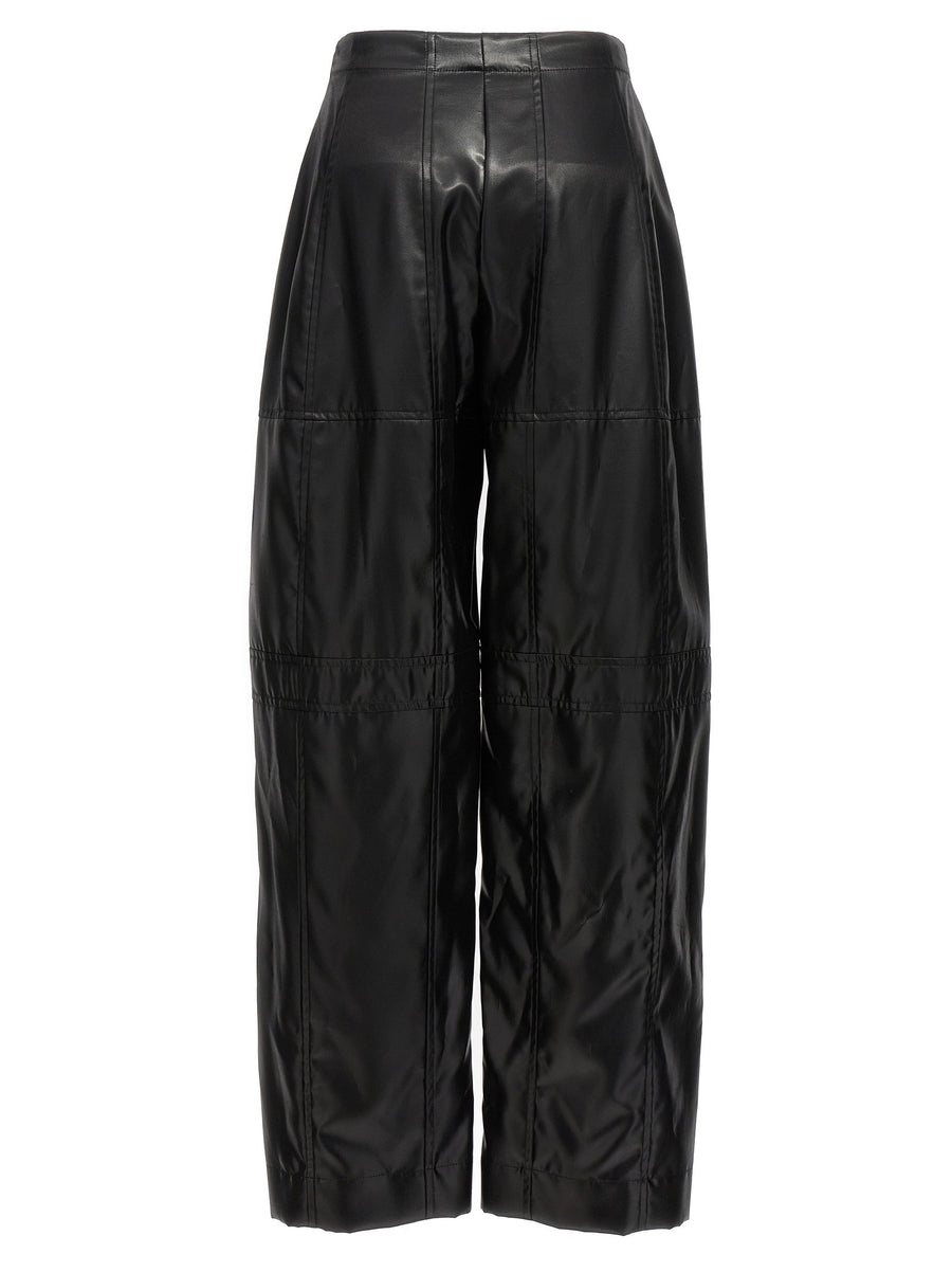 Jil Sander Coated Pants 100 Cupro With Coated Finish Sleek Tailored Workwear For Women