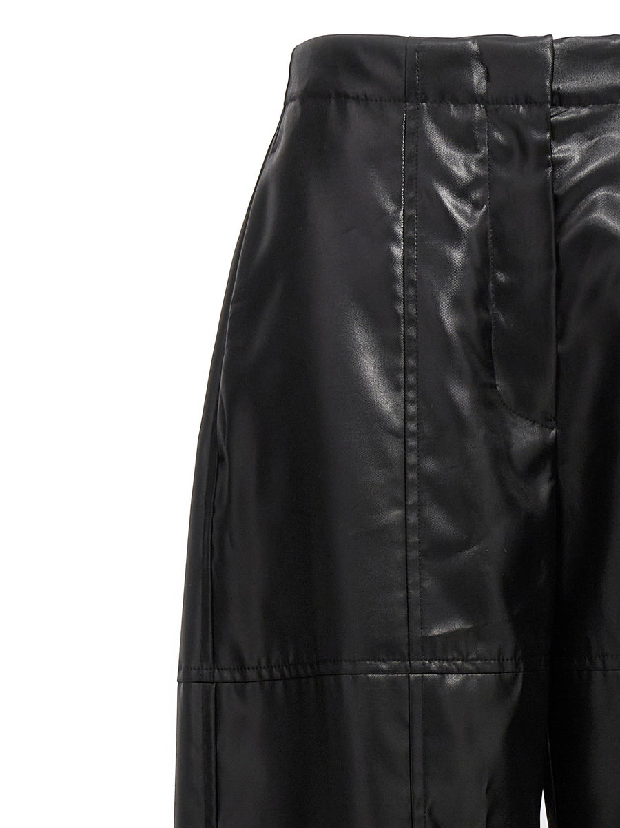 Jil Sander Coated Pants 100 Cupro With Coated Finish Sleek Tailored Workwear For Women