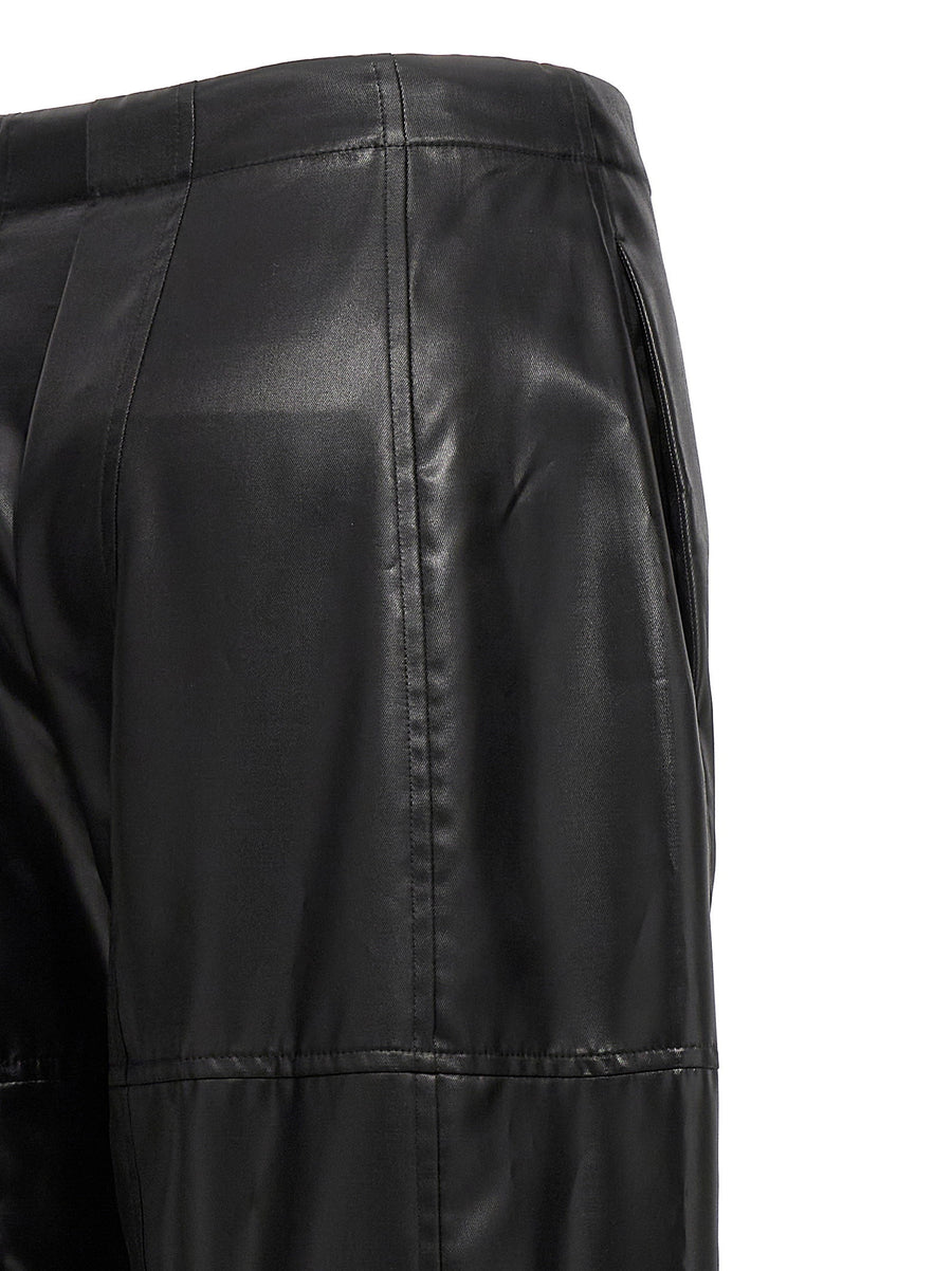 Jil Sander Coated Pants 100 Cupro With Coated Finish Sleek Tailored Workwear For Women