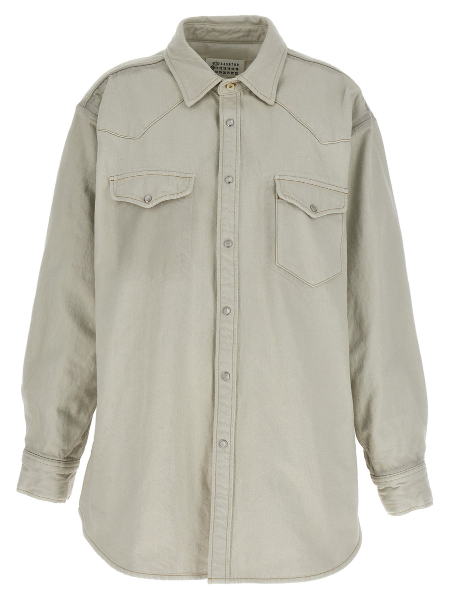 Maison Margiela Padded Overshirt For Women Lightly Padded Layering Essential Cotton Oversize Fit