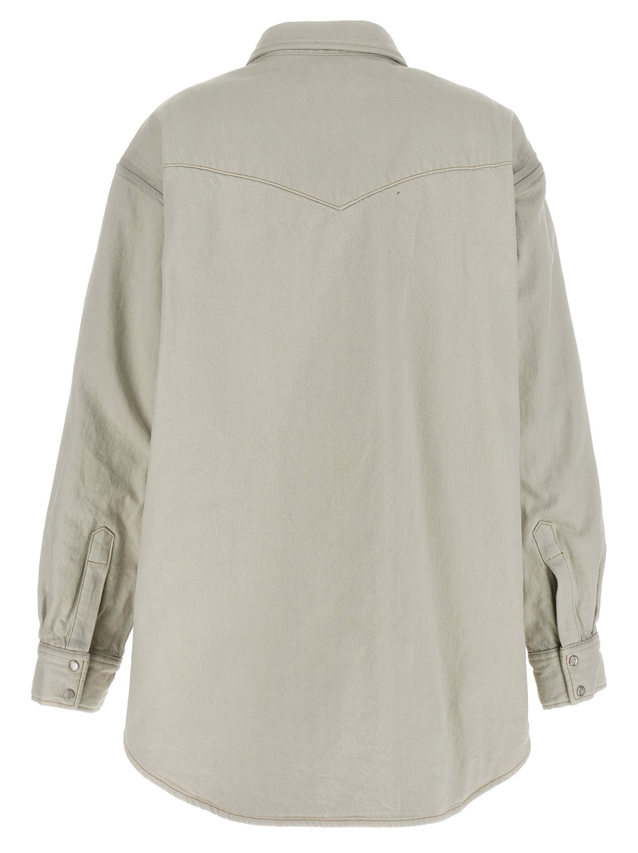 Maison Margiela Padded Overshirt For Women Lightly Padded Layering Essential Cotton Oversize Fit