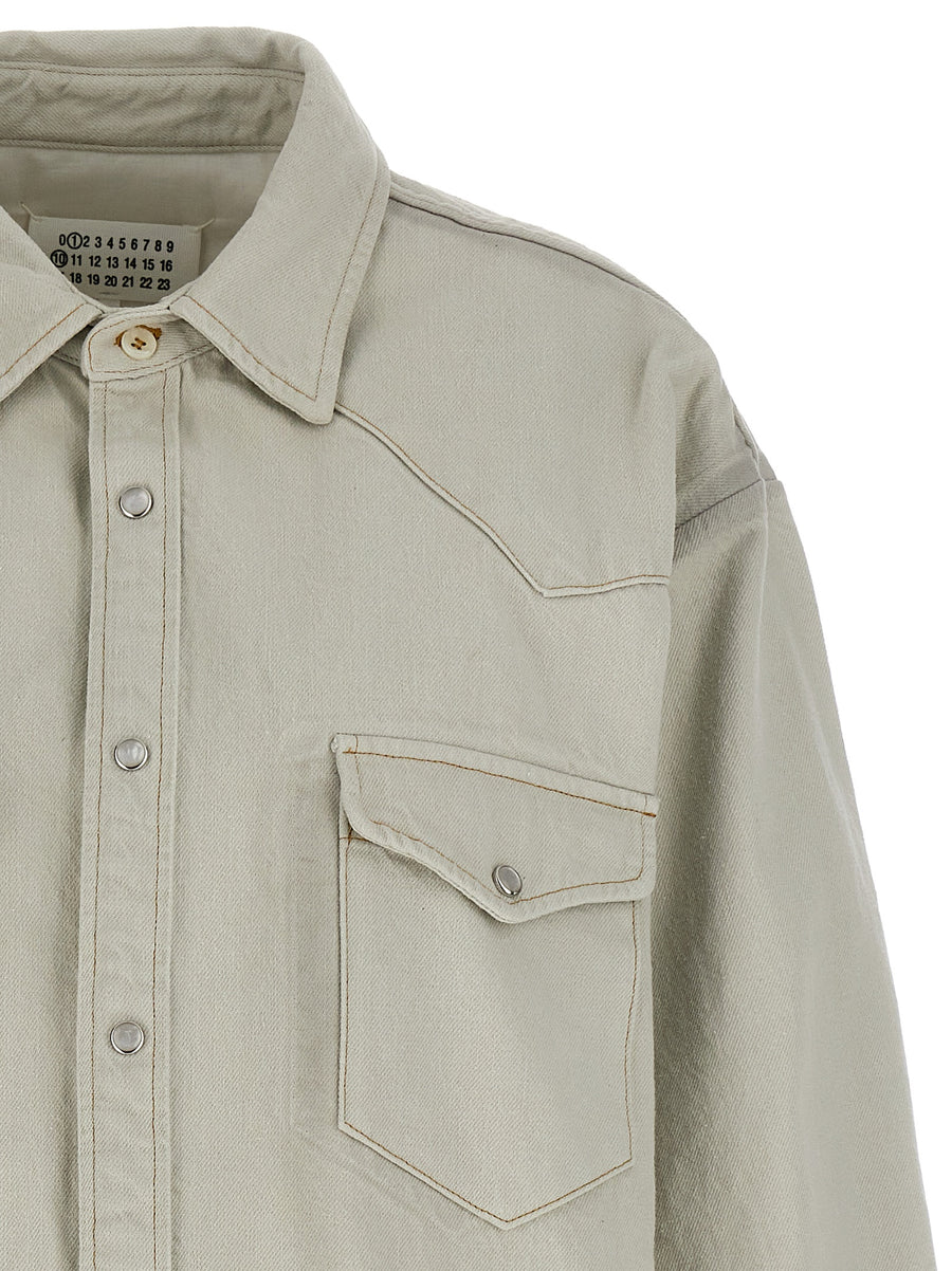 Maison Margiela Padded Overshirt For Women Lightly Padded Layering Essential Cotton Oversize Fit