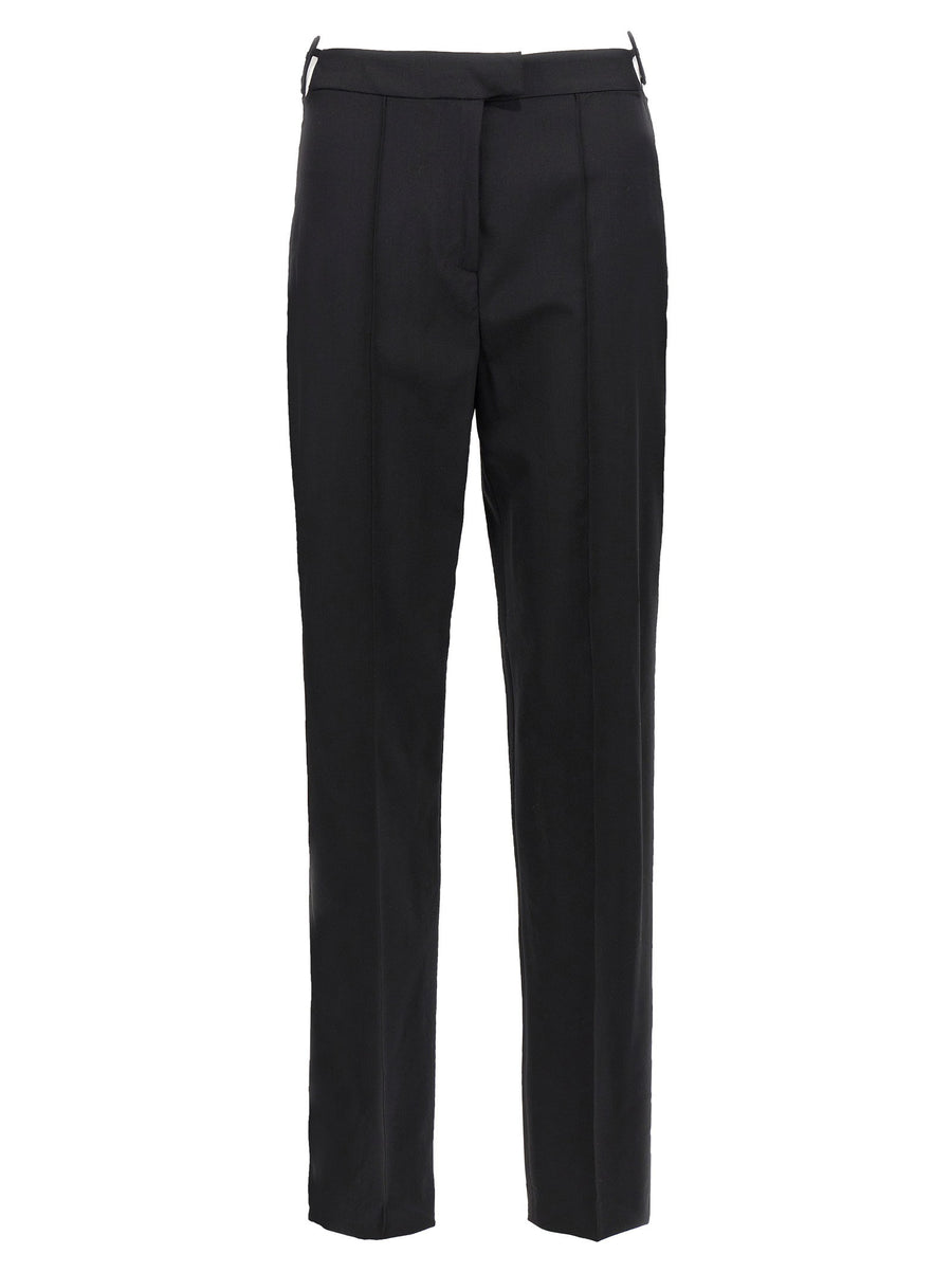 Nensi Dojaka Hearts Pants Luxury Wool Trousers With Side Heart Details Tailored For Women Statement Office Wear