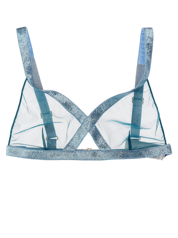 Tom Ford Iridescent Sable Tulle Top For Women With Adjustable Straps Luxurious Beachwear