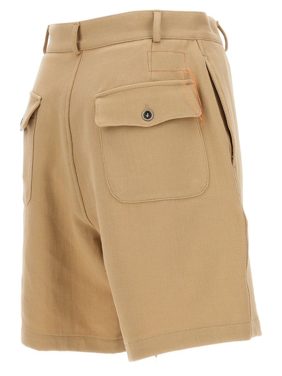 Fortela Jillian Bermuda Shorts For Women Beige 100 Percent Cotton With Front Pleats And Pockets Versatile