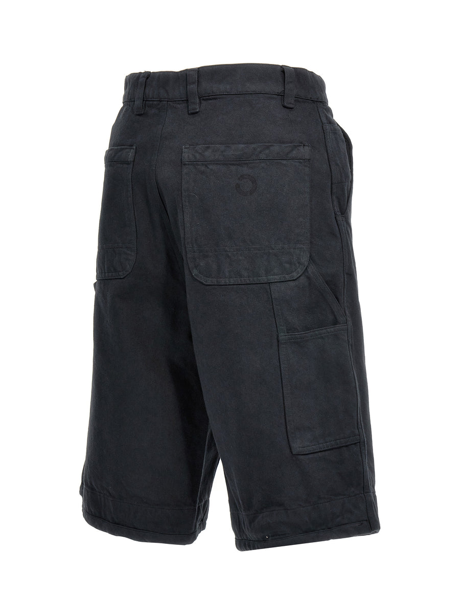 Objects Iv Life Carpenter Bermuda Shorts For Men Breathable Cotton With Zip And Hook Closure Pockets