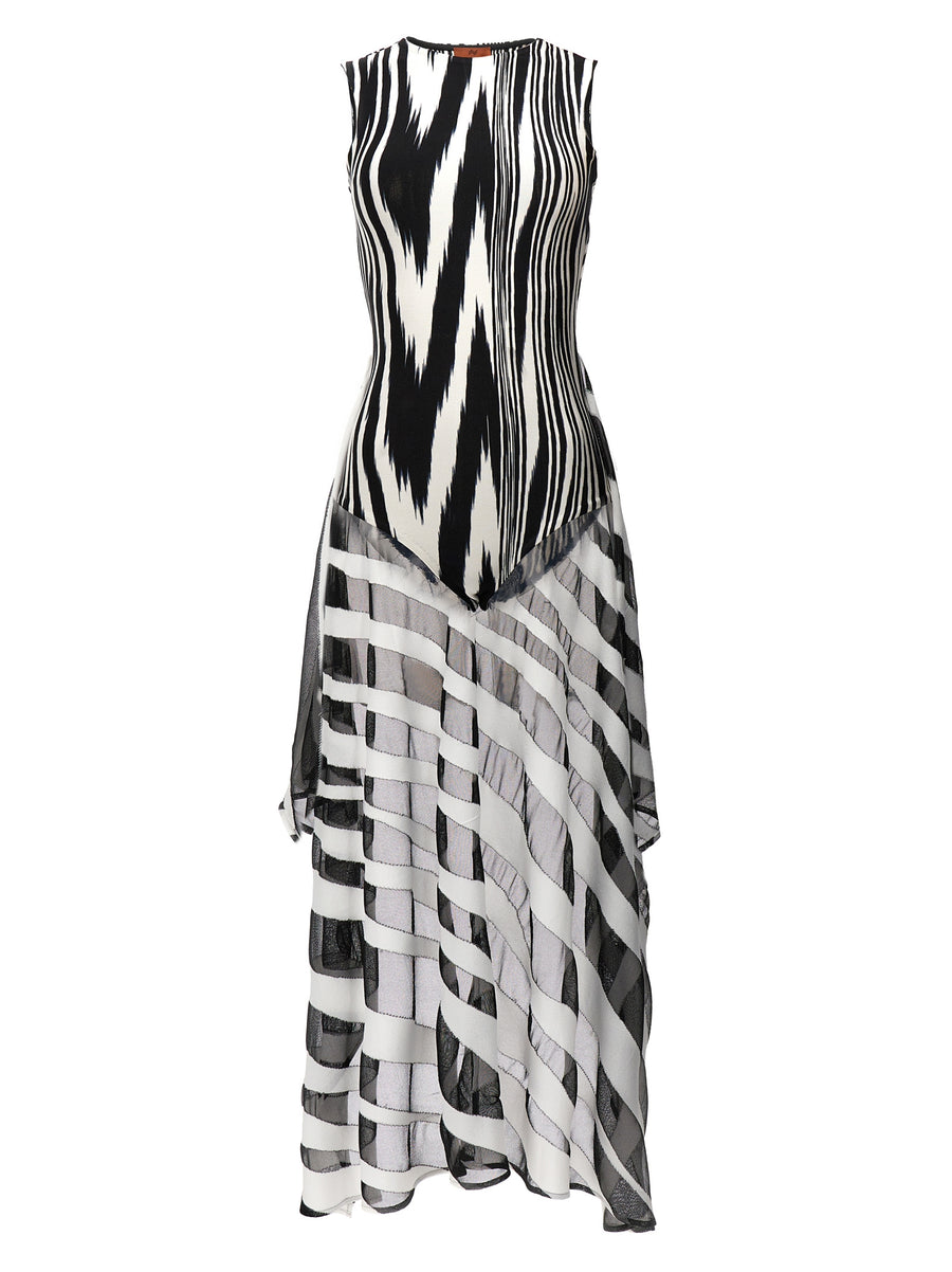 Missoni Phantom Print Bodysuit for Women 100 Percent Viscose Crewneck Button Closure Luxe