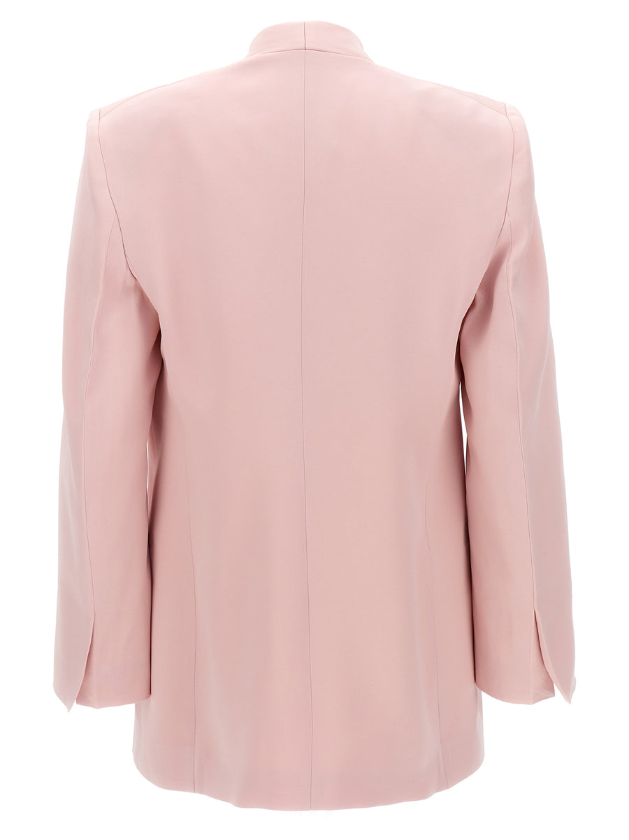 Victoria Beckham Pink Single Breasted Blazer For Women Oversize Couture Tailoring Versatile