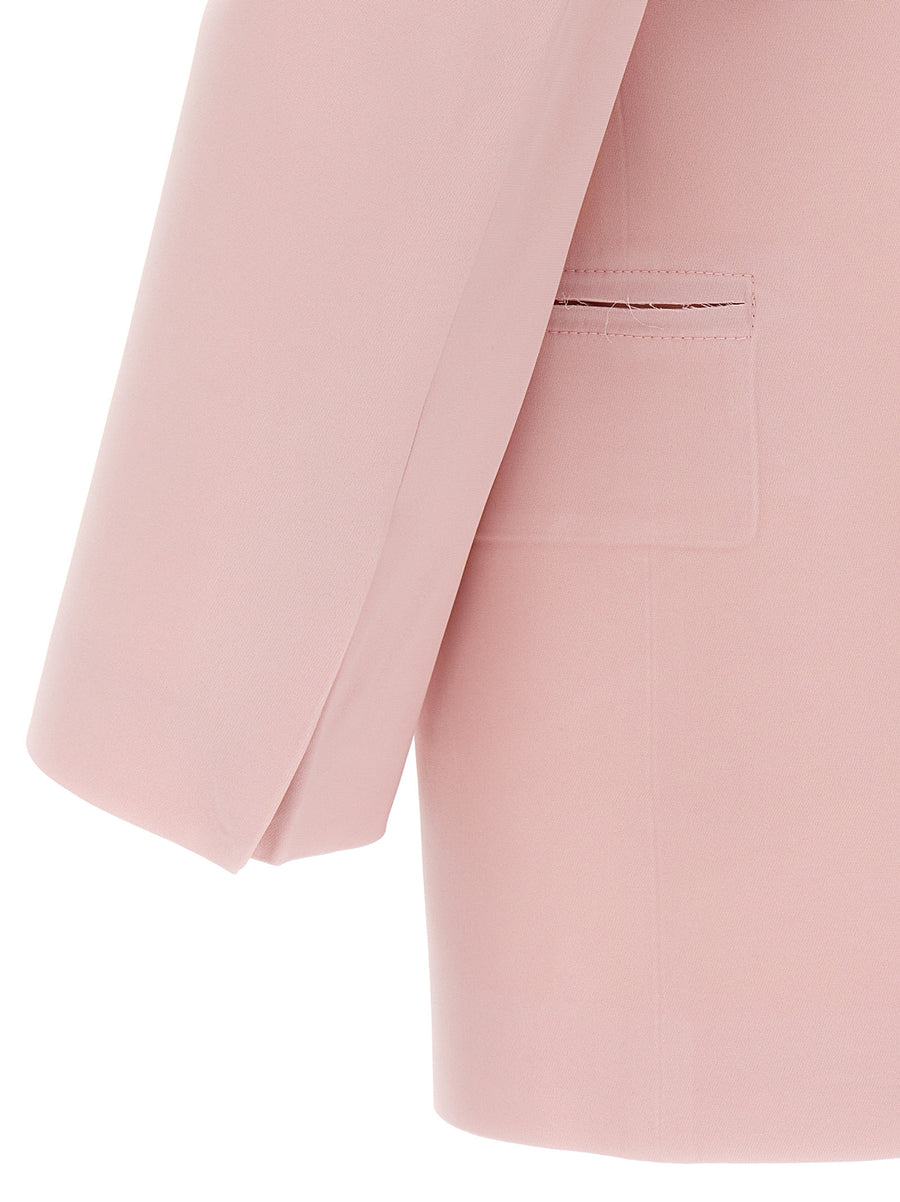 Victoria Beckham Pink Single Breasted Blazer For Women Oversize Couture Tailoring Versatile