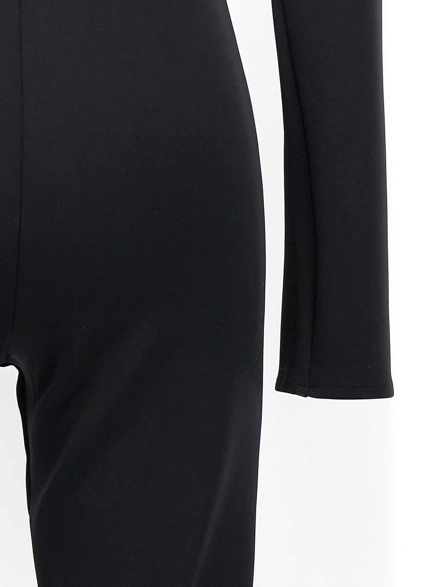 David Koma Scuba Cut Out One Piece Bodysuit For Women Black Architectural Eveningwear Silhouette