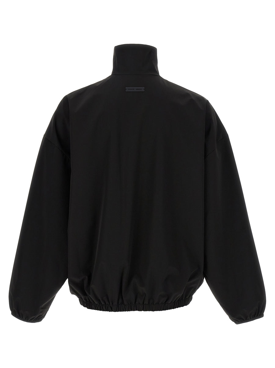 Fear Of God Essential Sporty Nylon Sweatshirt For Men High Neck Half Zip With Logo Embroidery