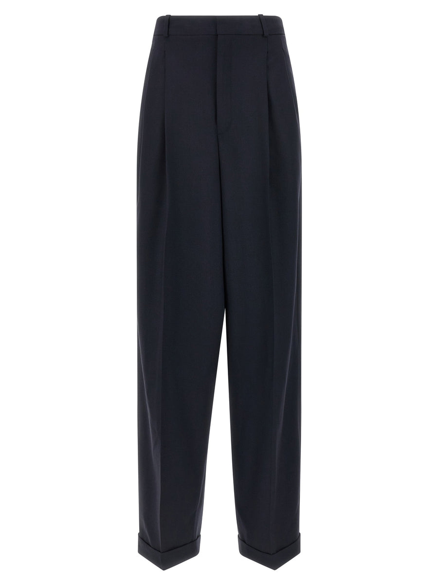 Polo Ralph Lauren Blue Wool Trousers 97 Percent Wool Elastane