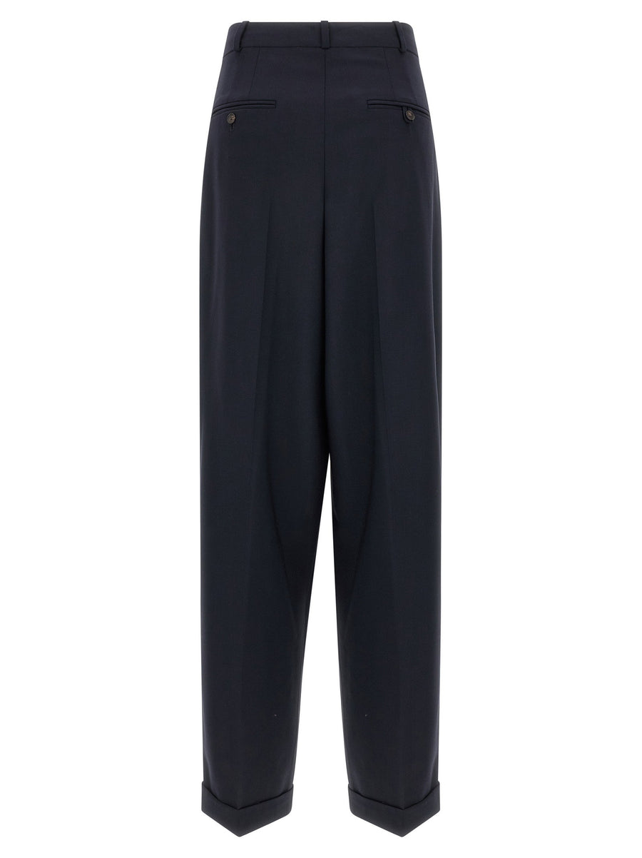 Polo Ralph Lauren Blue Wool Trousers 97 Percent Wool Elastane