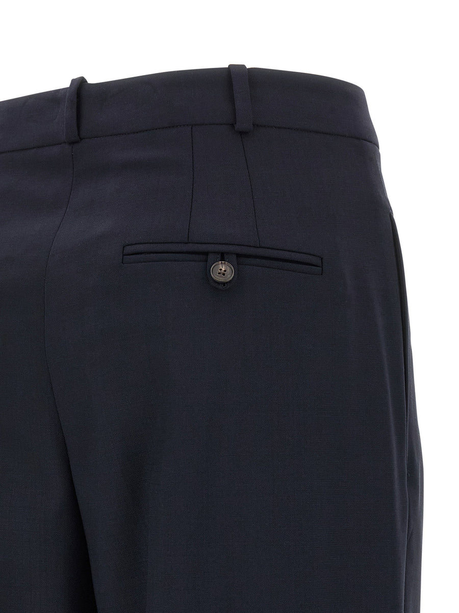 Polo Ralph Lauren Blue Wool Trousers 97 Percent Wool Elastane