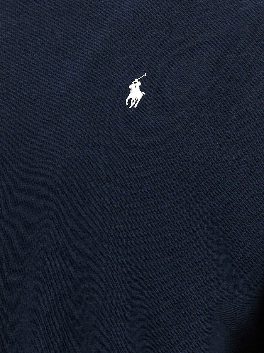 Polo Ralph Lauren Womens Print Sweatshirt Blue Fleece Cotton Logo Pony Embroidery Cozy Sporty Topwear