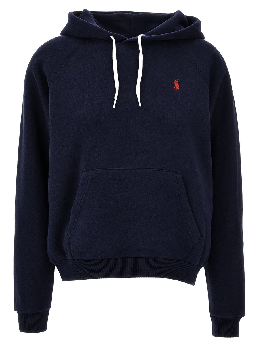 Polo Ralph Lauren Navy Knit Sweatshirt With Raglan Sleeves For Women