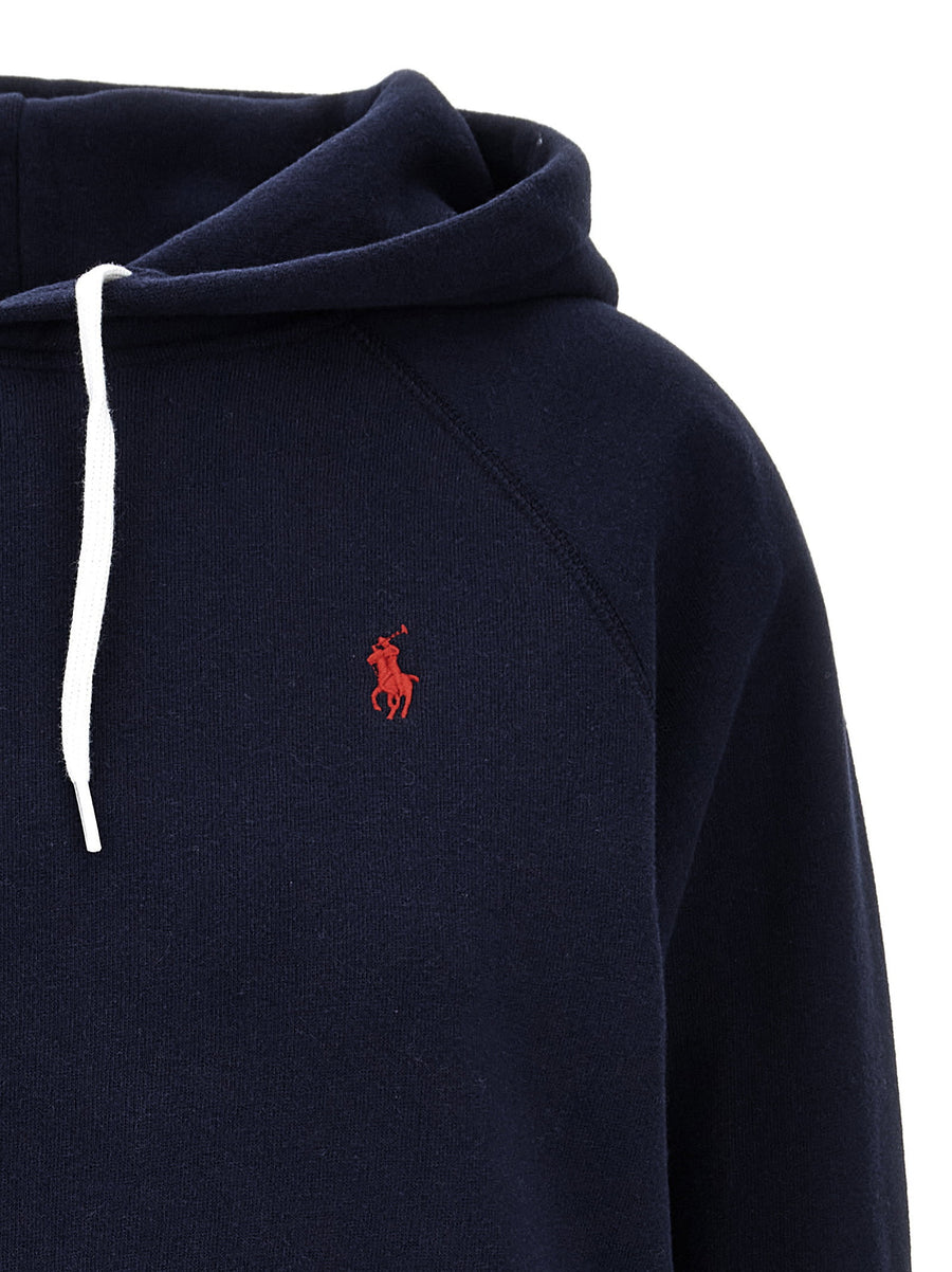 Polo Ralph Lauren Navy Knit Sweatshirt With Raglan Sleeves For Women