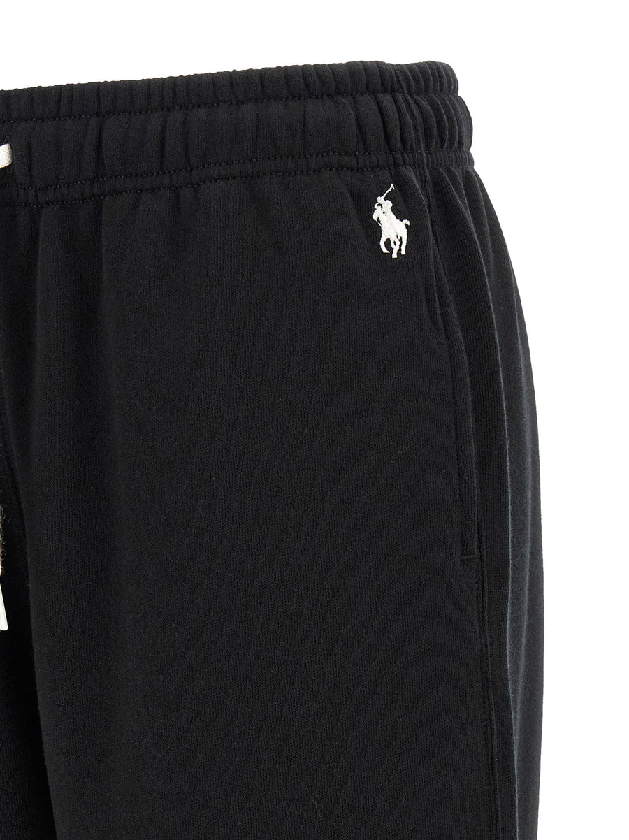Polo Ralph Lauren Pony Joggers Women Black Cotton Blend Relaxed Fit