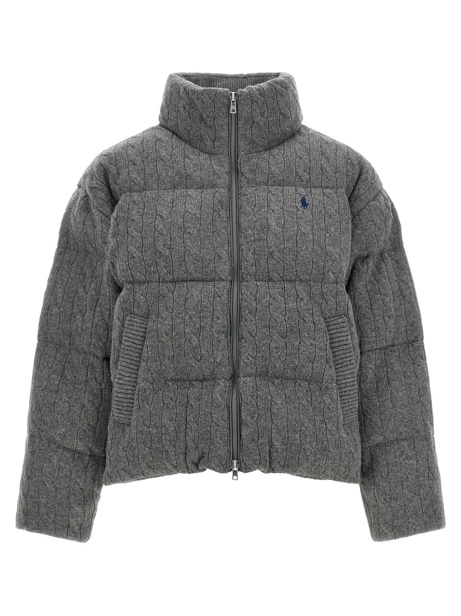 Polo Ralph Lauren Knitted Braided Down Jacket