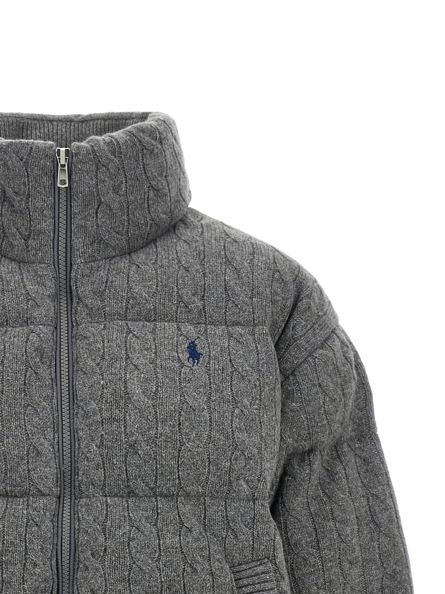 Polo Ralph Lauren Knitted Braided Down Jacket