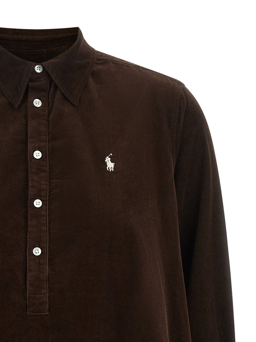Polo Ralph Lauren Corduroy Dress With Embroidery