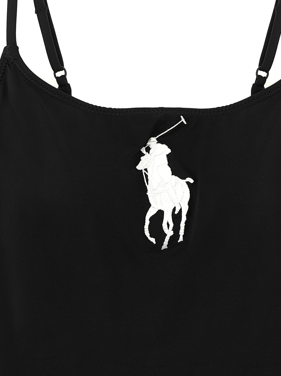 Polo Ralph Lauren Kennedy One Piece Swimsuit For Women With Removable Cups And Recycled Nylon Tech Fabric