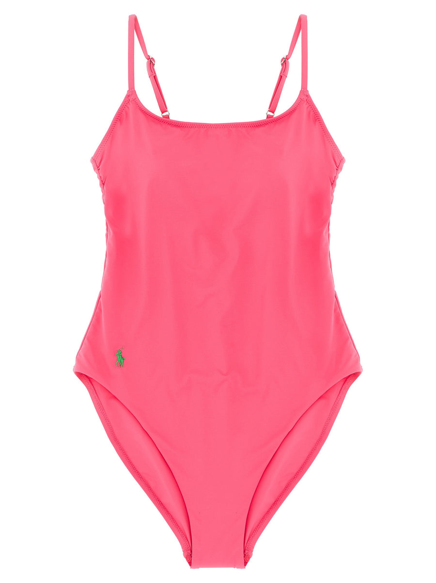 Polo Ralph Lauren Kennedy Swimsuit for Women Recycled Nylon Tech Fabric Adjustable Straps Removable Cups Pony Logo