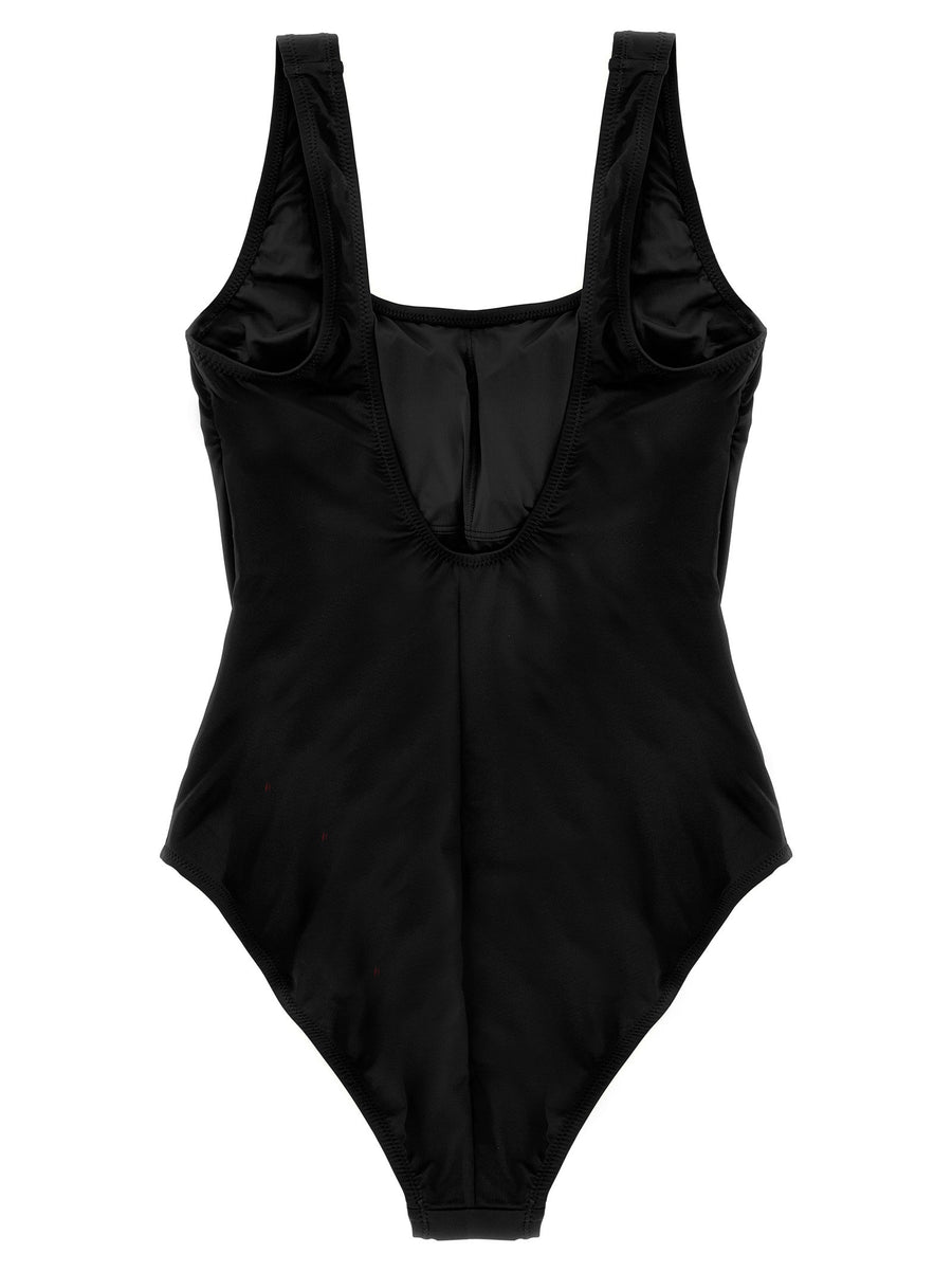 Polo Ralph Lauren Martinique One Piece Swimsuit Black Recycled Nylon