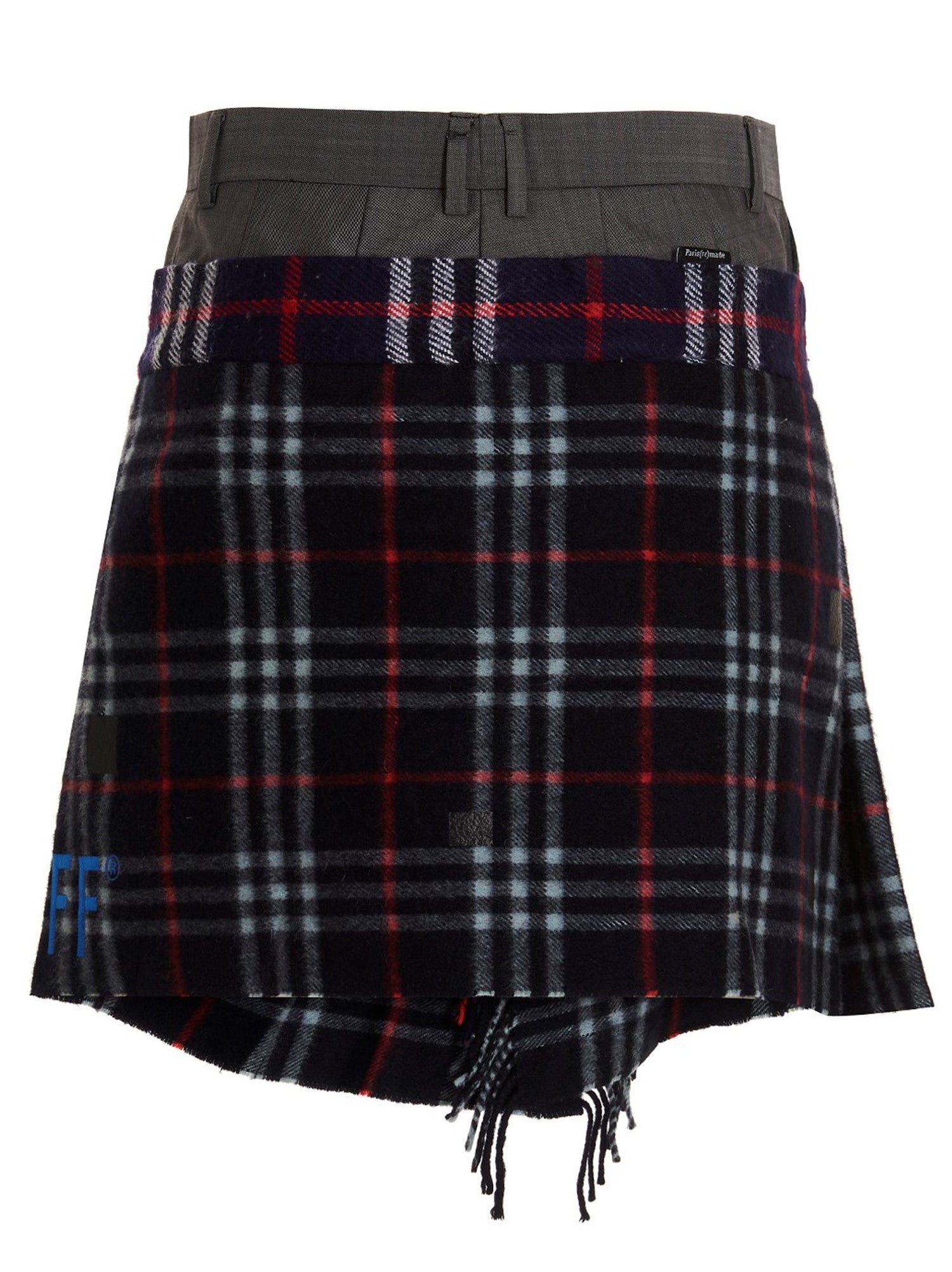 1/Off Check Scarf Reworked Skirt
