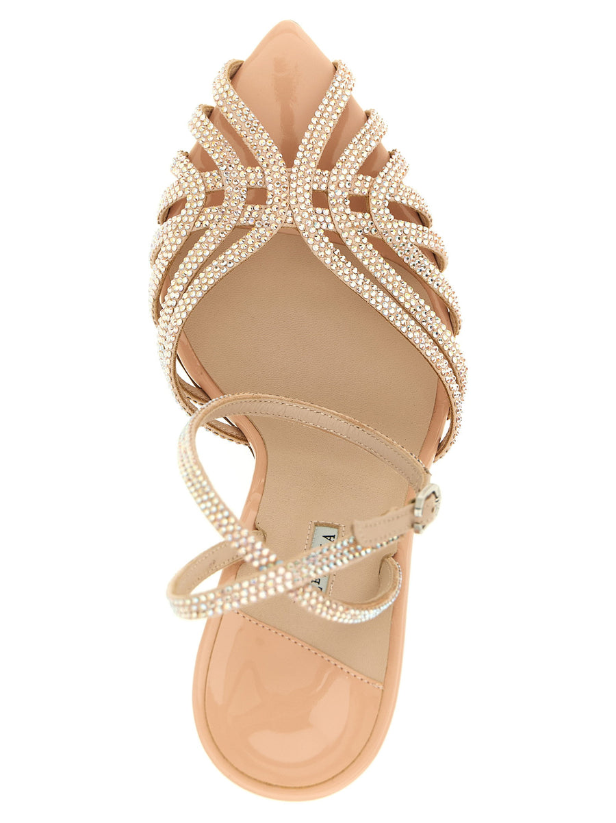 Le Silla Embrace Divina Sandals Pink Patent Rhinestones For Women Glamorous Evening