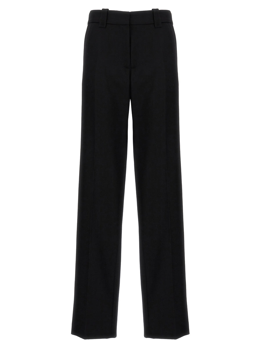 Paco Rabanne Wool Trousers for Women 100 Percent Virgin Wool Tailored Fit with Pockets and Zip