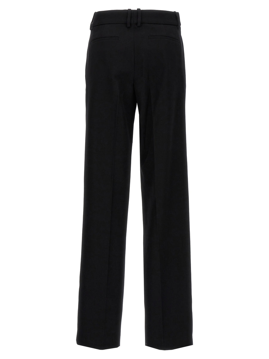 Paco Rabanne Wool Trousers for Women 100 Percent Virgin Wool Tailored Fit with Pockets and Zip