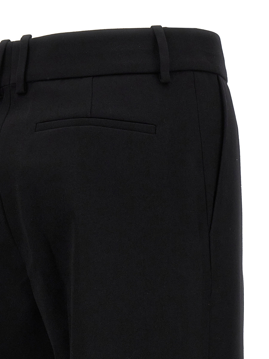 Paco Rabanne Wool Trousers for Women 100 Percent Virgin Wool Tailored Fit with Pockets and Zip