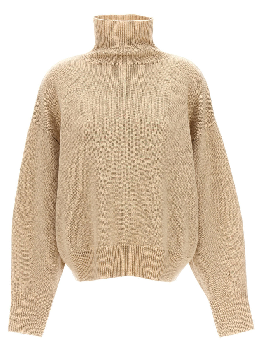 Isabel Marant Aspen Cashmere Sweater For Women High Neck Luxury Knitwear Versatile Top