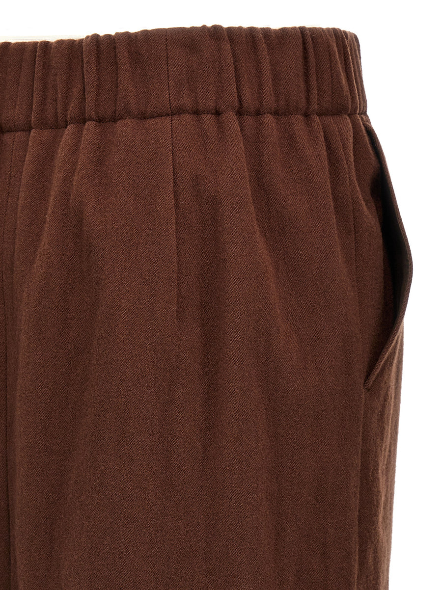 Dries Van Noten Safya Wool Skirt With Elastic Waistband Pockets Back Split For Women Day To Night