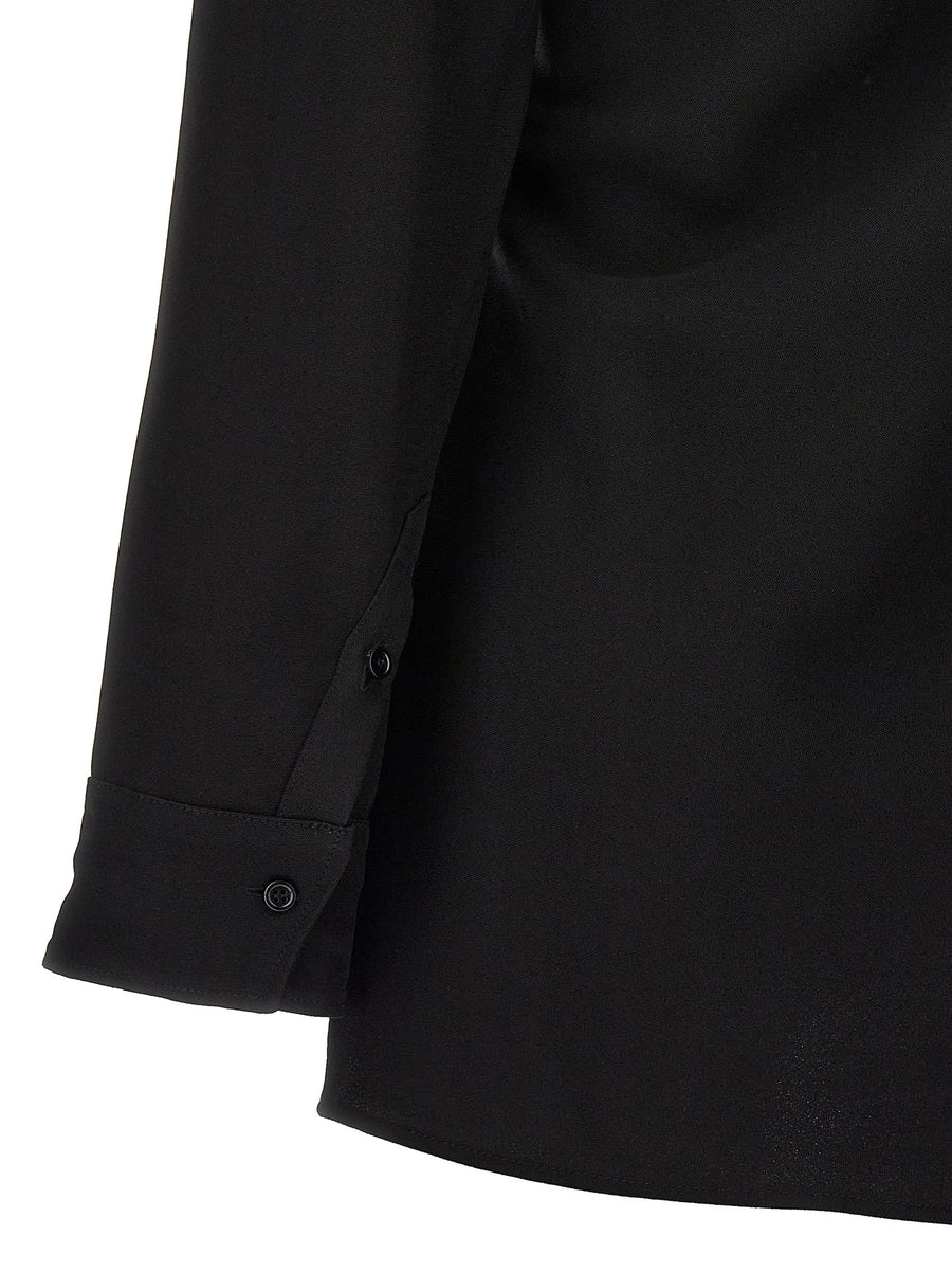 Jacquemus La Chemise Pablo Shirt For Women Asymmetric Black Viscose Blend Luxe Top With Button Closure