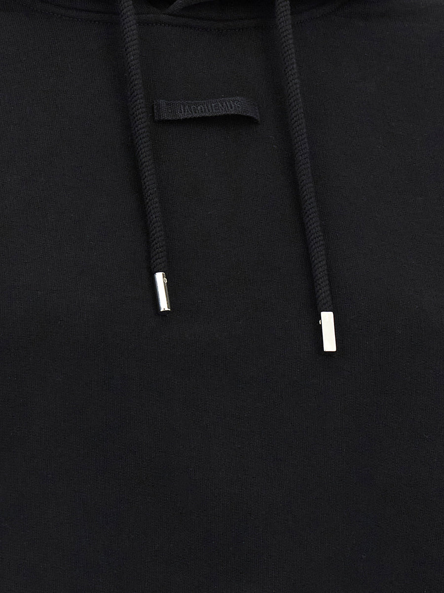 Jacquemus Le Hoodie Grosgrain Cropped Cotton Hoodie For Women Luxe Casual Streetwear