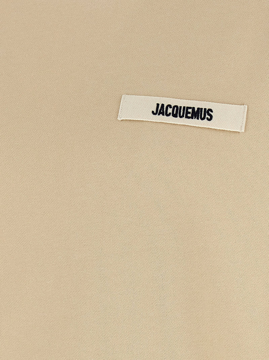 Jacquemus Gros Grain Sweatshirt For Men 100 Percent Cotton Fleece With Logo Patch Luxurious Casual Top