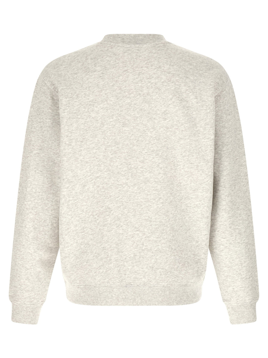 Jacquemus Gros Grain Sweatshirt For Men Luxury Gray Cotton Fleece With Dropped Shoulders