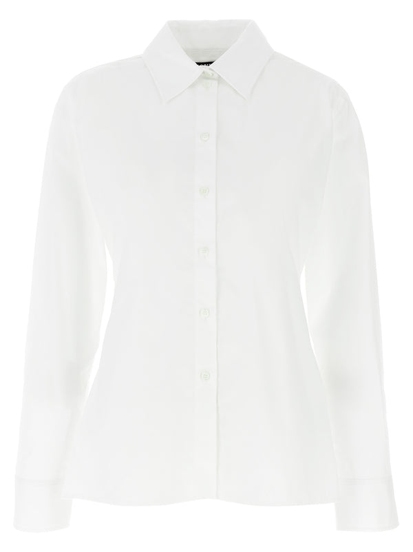 Jacquemus Chemise De Costume Shirt Luxury White Cotton Elastane For Women Back Cutout Tailored Workwear