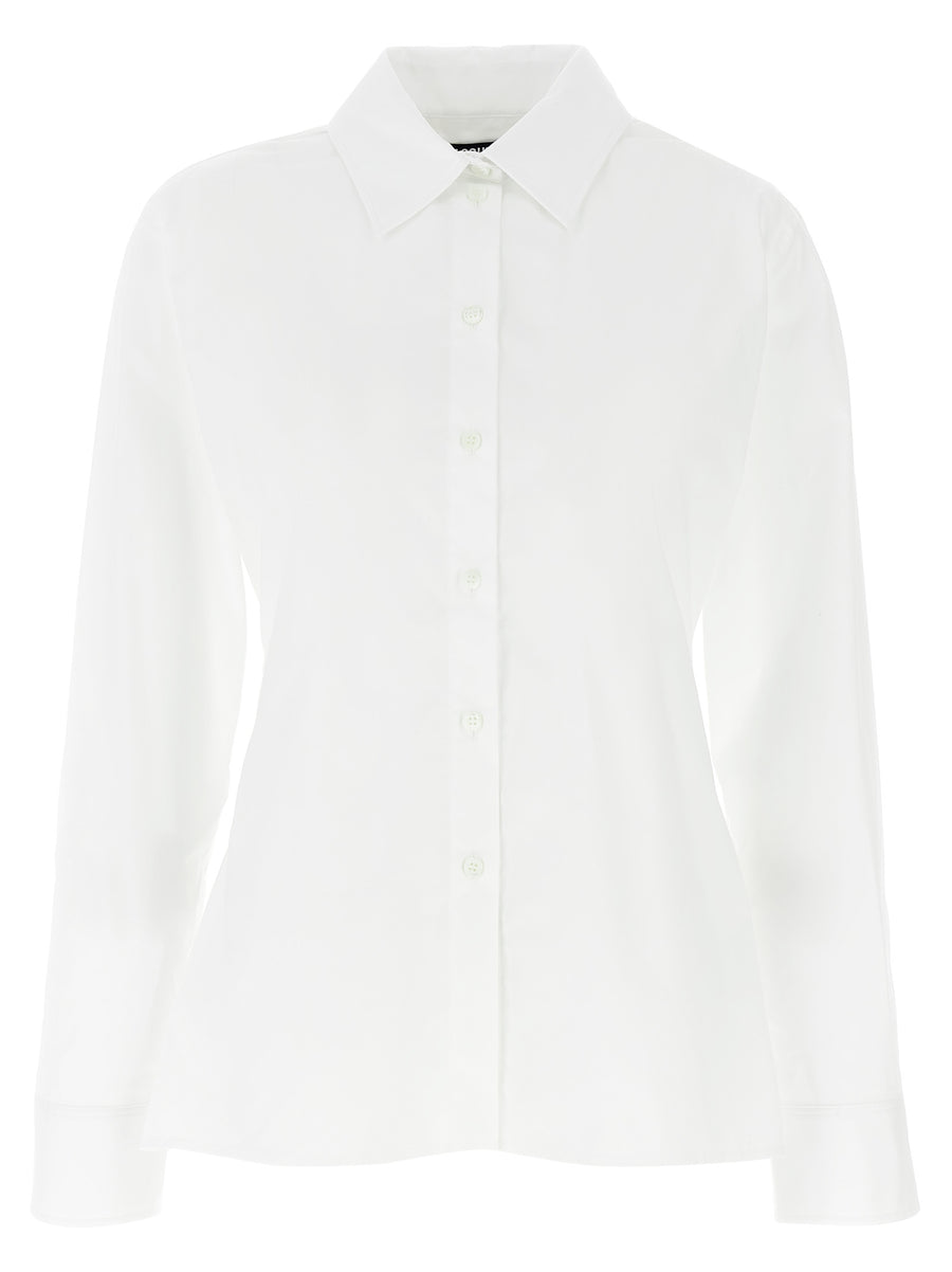 Jacquemus Chemise De Costume Shirt Luxury White Cotton Elastane For Women Back Cutout Tailored Workwear