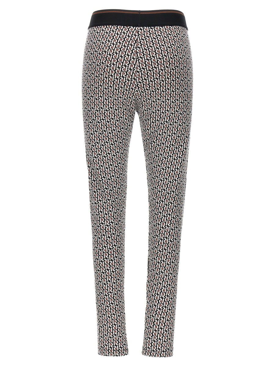Paco Rabanne Monogram Leggings for Women Couture Inspired Allover Monogram Print Stretch Comfort True to Size