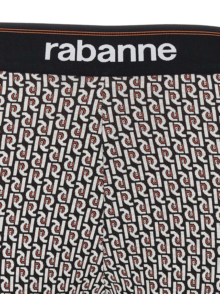 Paco Rabanne Monogram Leggings for Women Couture Inspired Allover Monogram Print Stretch Comfort True to Size