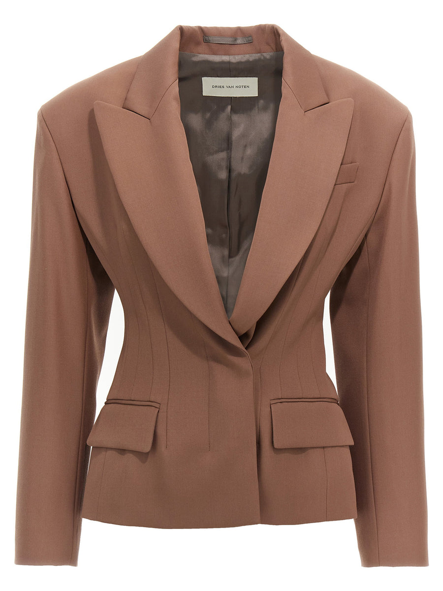 Dries Van Noten Bohana Blazer For Women Luxury 100 Percent Wool Tailored Office To Evening Wear