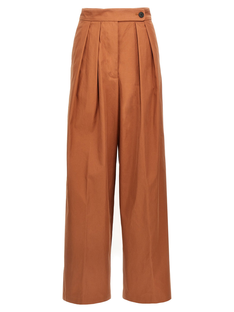 Dries Van Noten Pamplona Pants for Women Premium Cotton Wide Leg Pleated Trousers