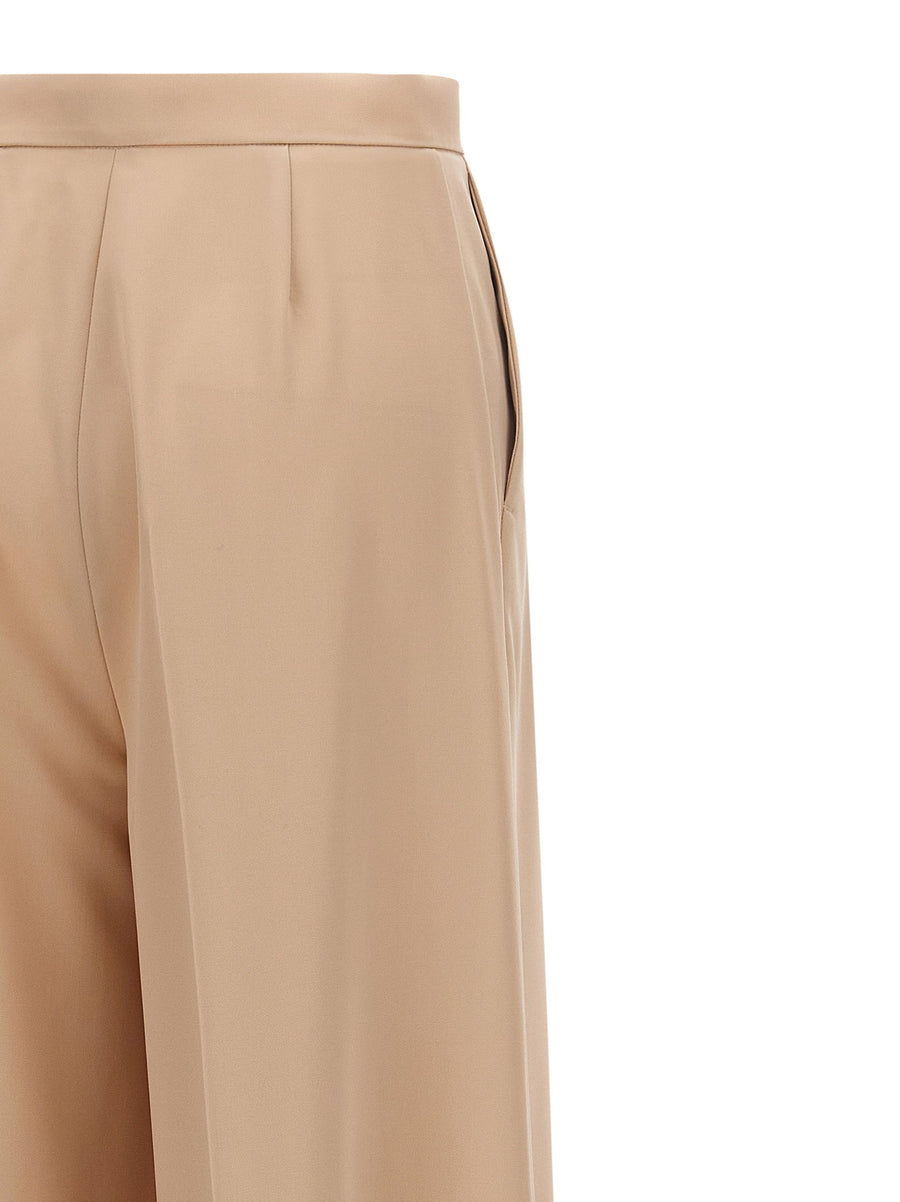 Max Mara Ninfa Pants High Waist Wide Leg Luxurious Virgin Wool Gabardine Office Trousers For Women
