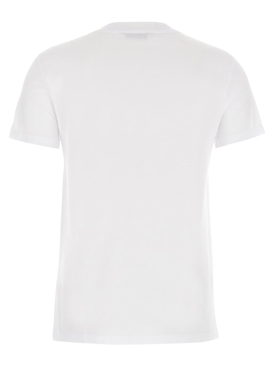 Max Mara Acacia Cotton T Shirt For Women Breathable Everyday Luxury Top With Front Pocket Logo Embroidery And Rhinestones