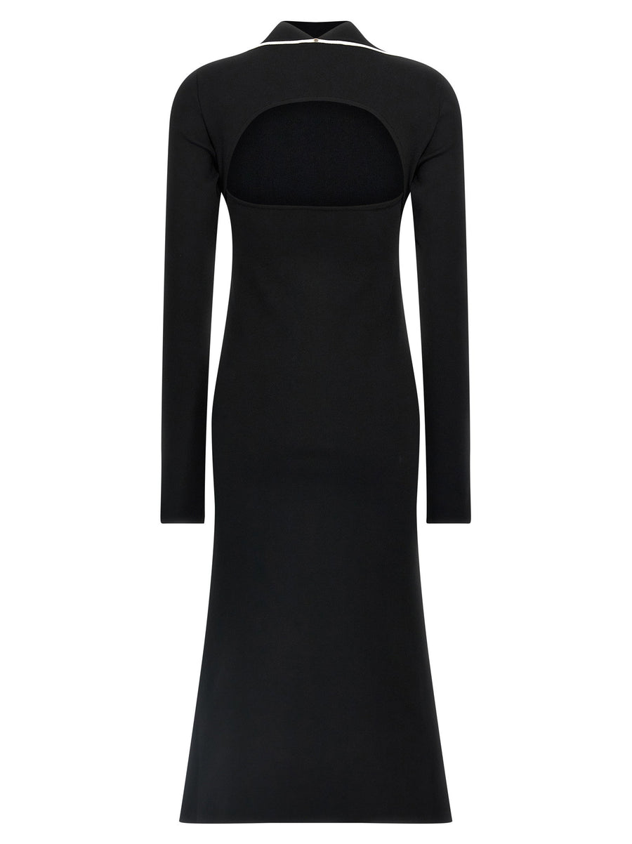 Sportmax Operoso Dress Refined Midi With Contrasting Details For Modern Women Day To Night Versatility