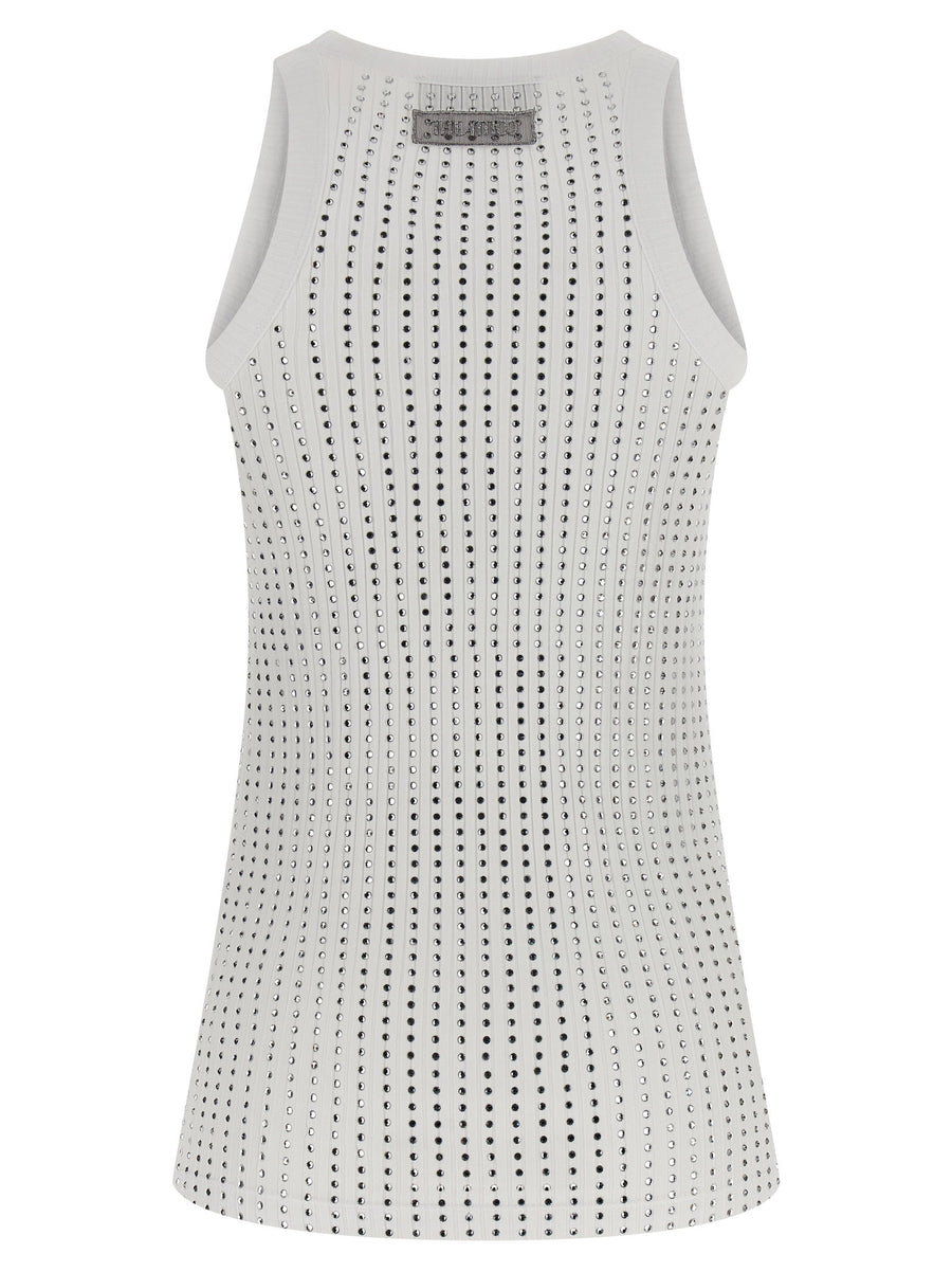 The Attico Rhinestone Tank Top