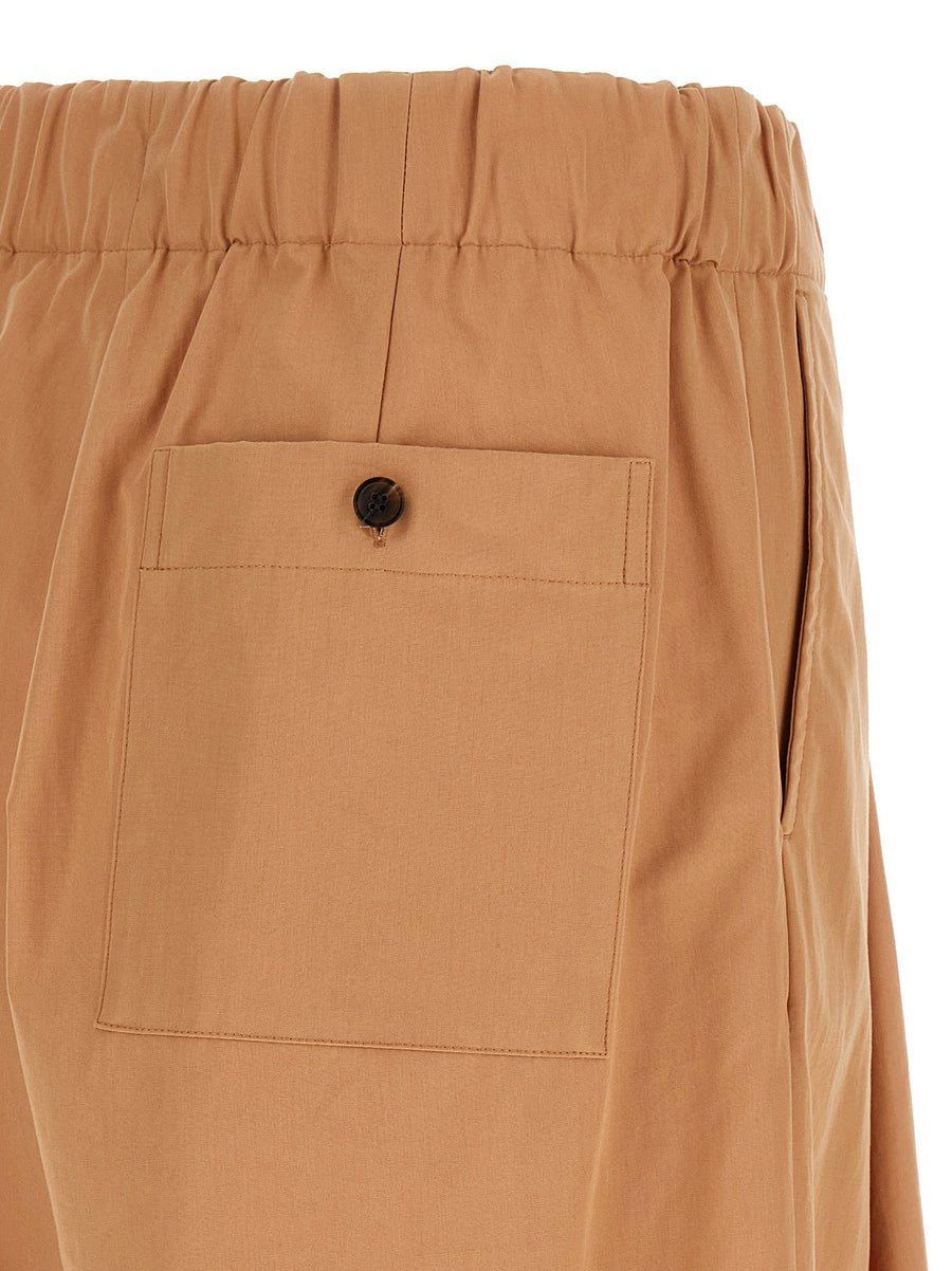 Dries Van Noten Pila Pants Luxurious Pink 100% Cotton High Waist Wide Leg Trousers For Women